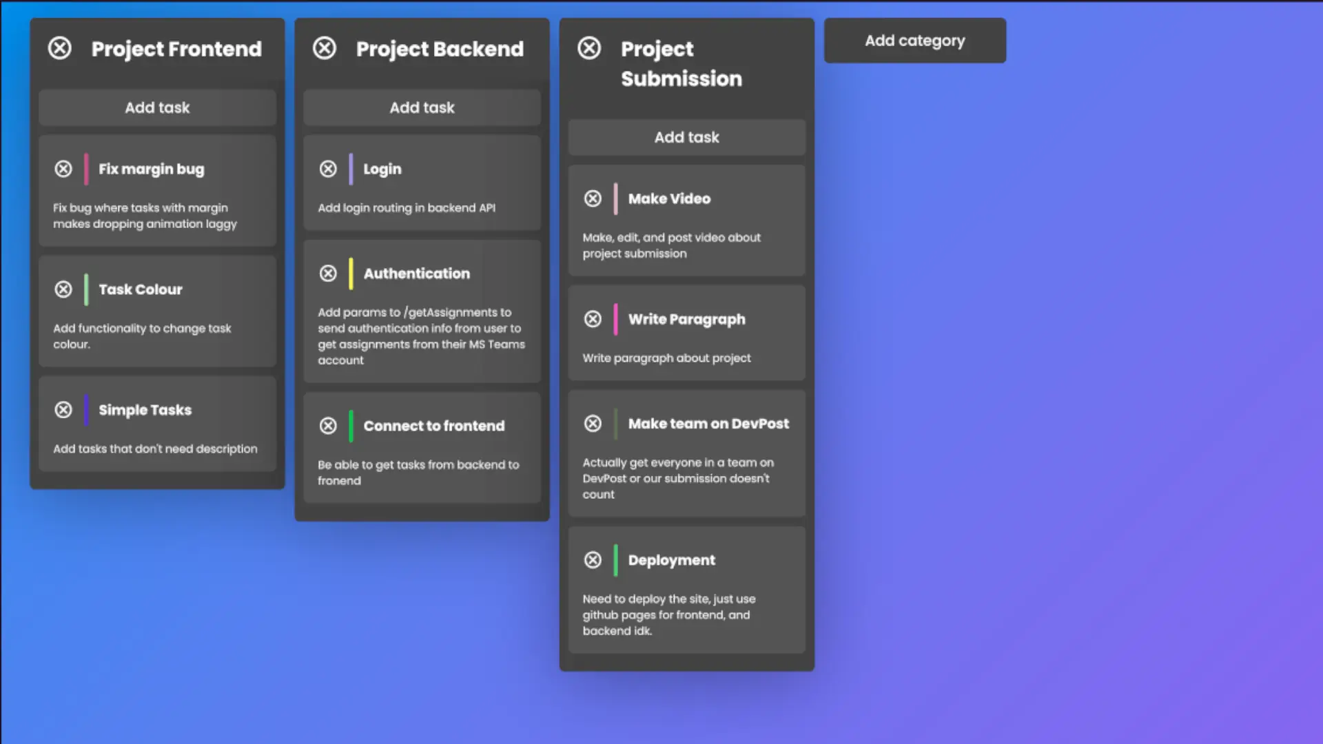Project: Student Tasker